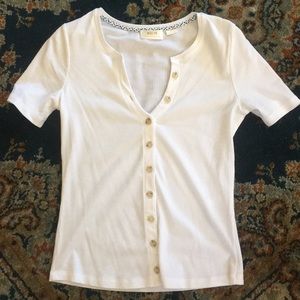MAEVE RIBBED BUTTON DOWN